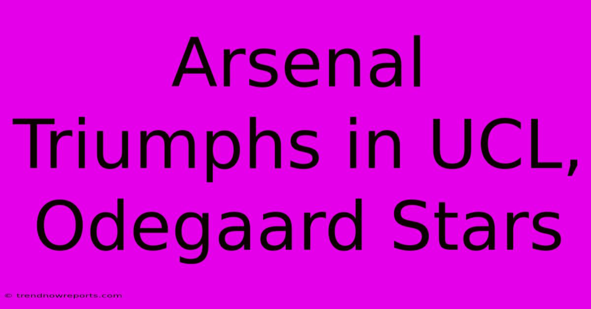 Arsenal Triumphs In UCL, Odegaard Stars