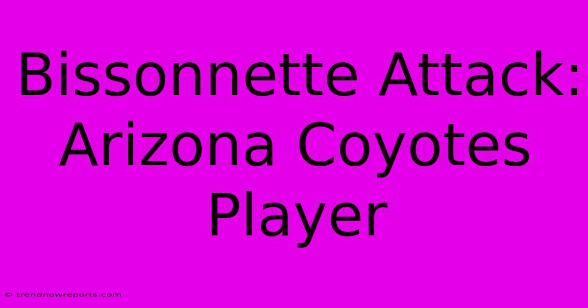 Bissonnette Attack: Arizona Coyotes Player