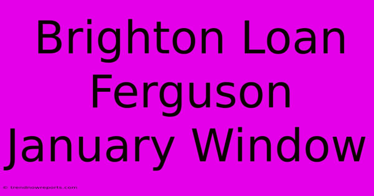 Brighton Loan Ferguson January Window