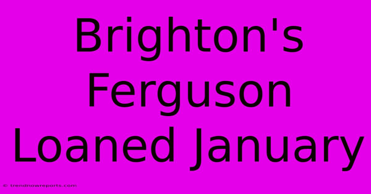 Brighton's Ferguson Loaned January