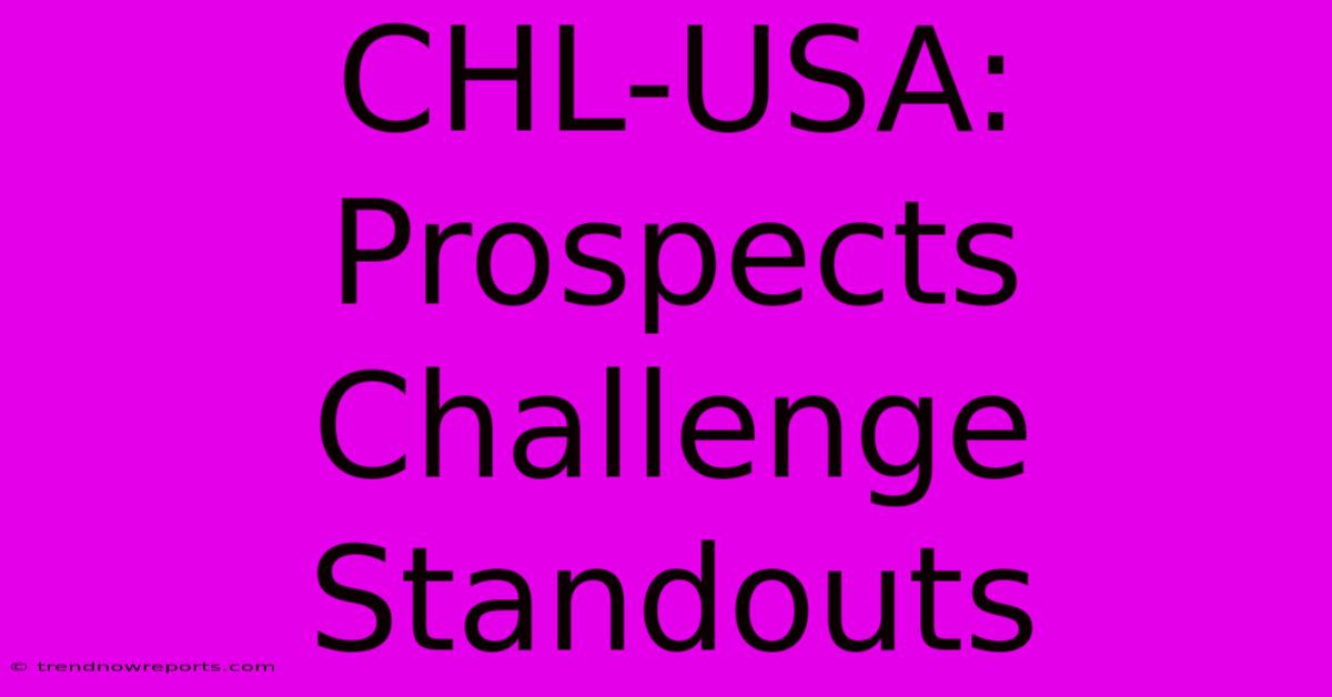 CHL-USA:  Prospects Challenge Standouts