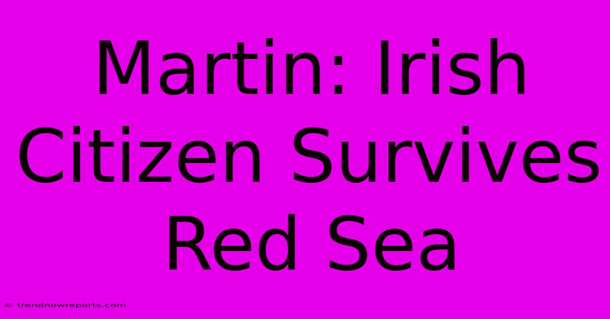 Martin: Irish Citizen Survives Red Sea