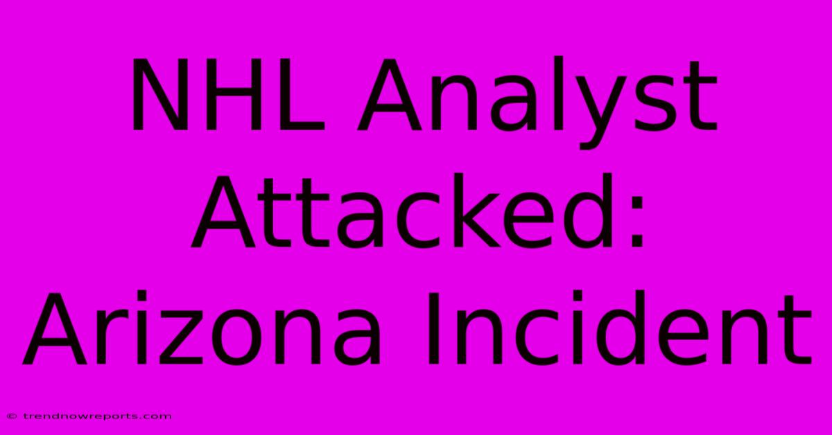 NHL Analyst Attacked: Arizona Incident