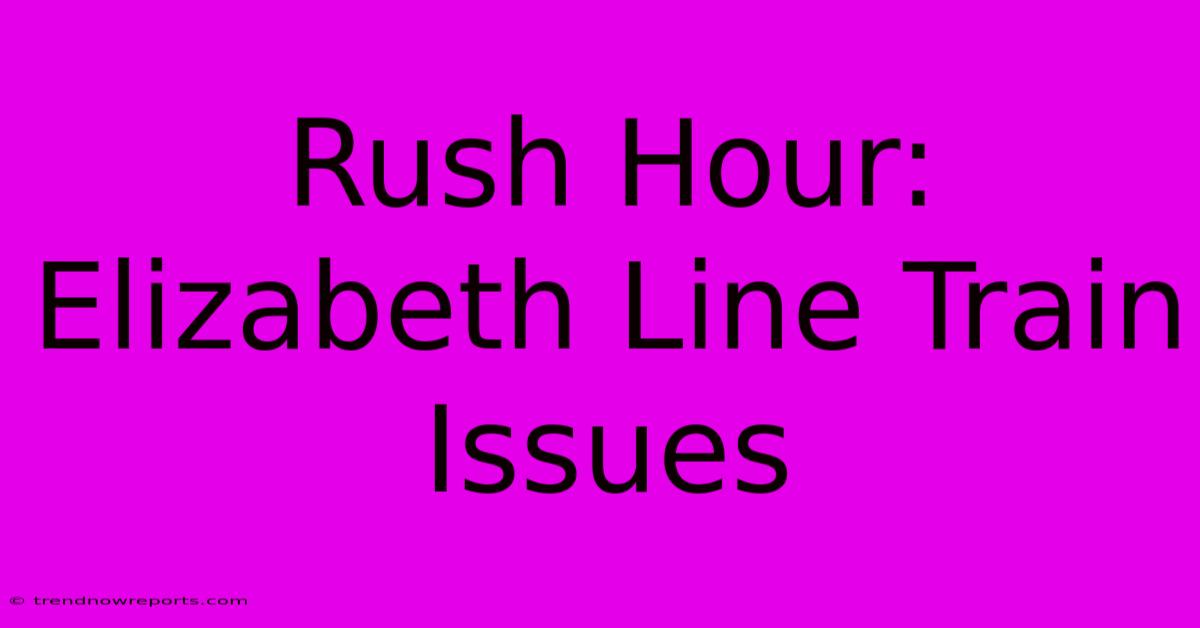 Rush Hour: Elizabeth Line Train Issues