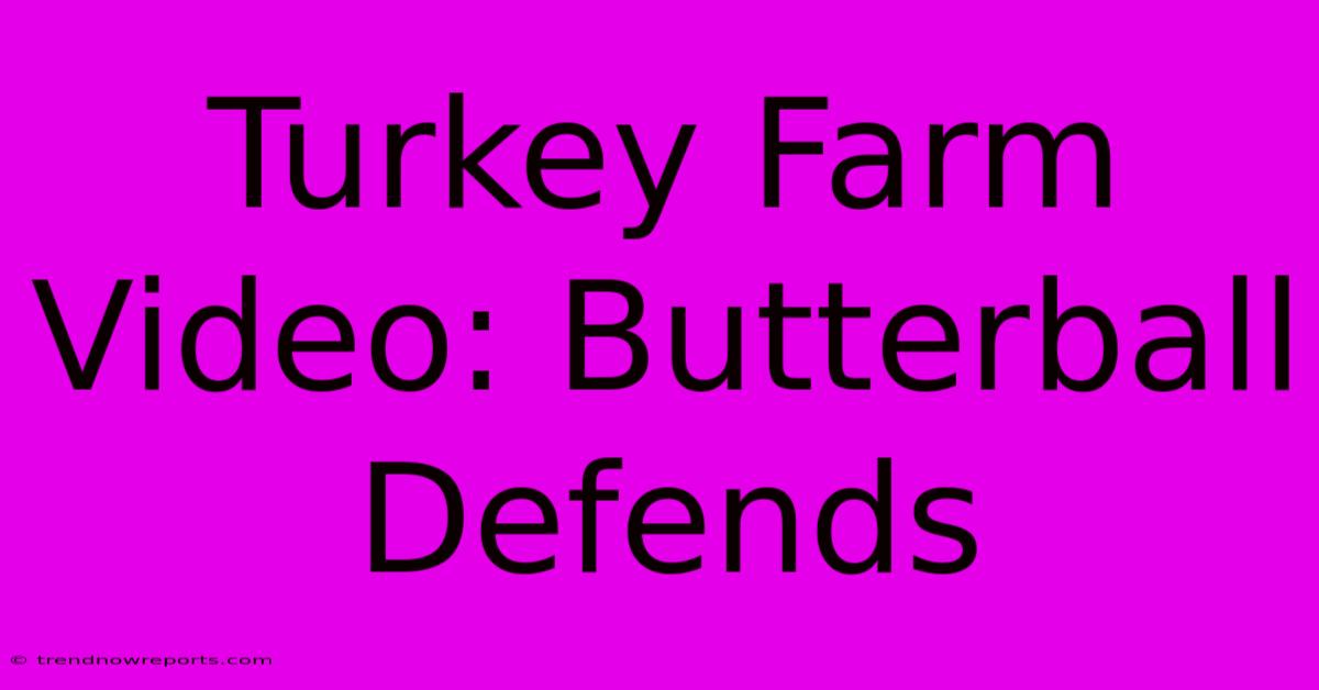 Turkey Farm Video: Butterball Defends